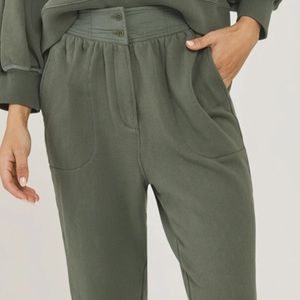 NWT Something Navy Bridget Button Waist Sweatpants